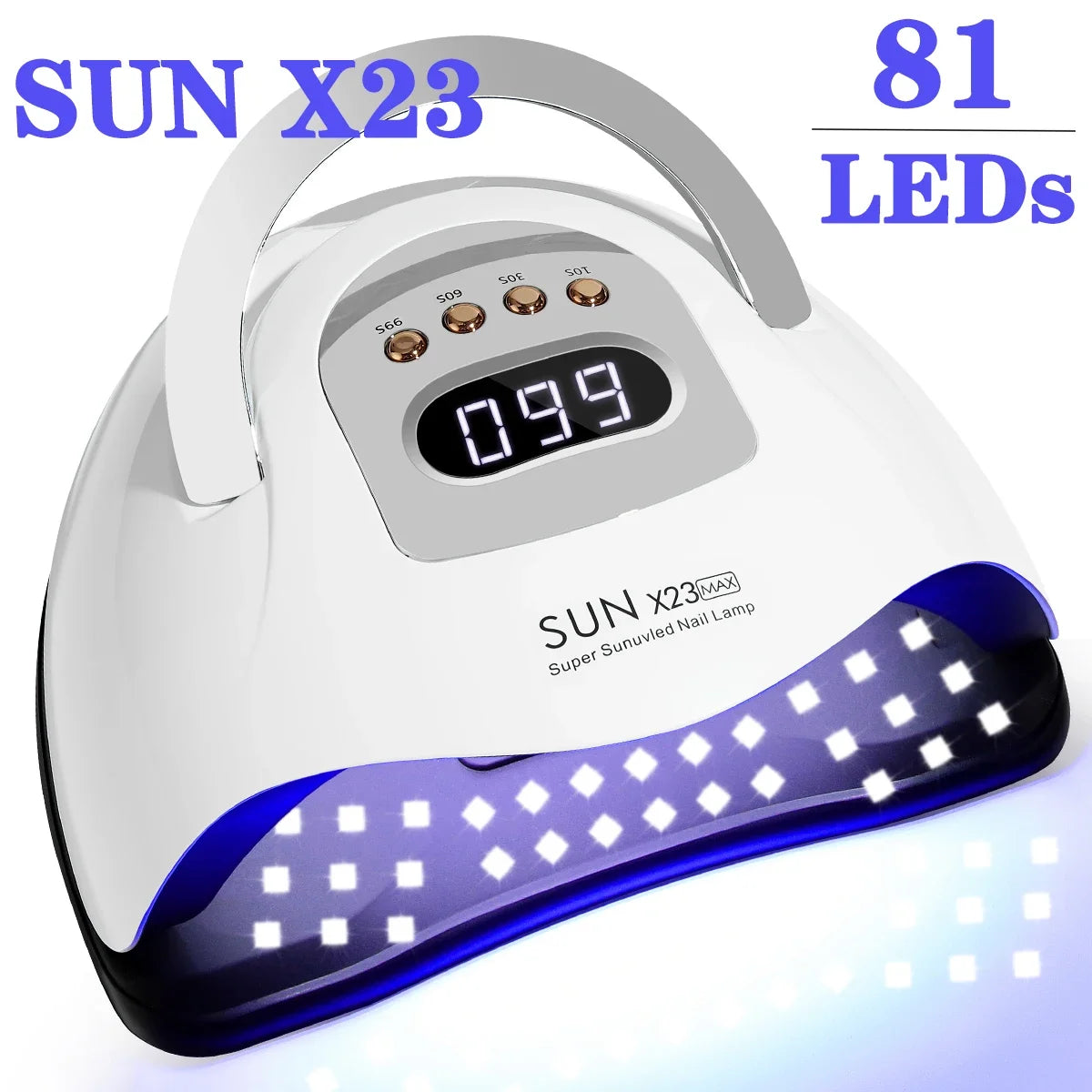 LED Nail Lamp 380W for Gel Nails Fast Curing Dryer with 81 LEDS 4 Timers Professional UV Light for Home Salon Nail Art Tools