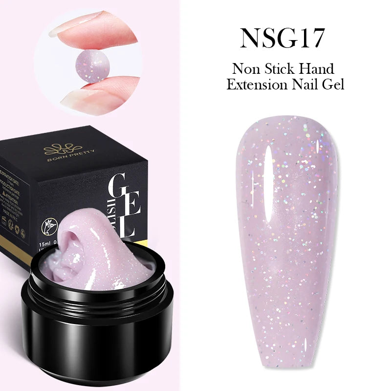 BORN PRETTY 15ml Clear Non Stick Hand Extension Gel Nail Polish 3D Multigel Carved Solid Gel For Nail Painting Carving Tools