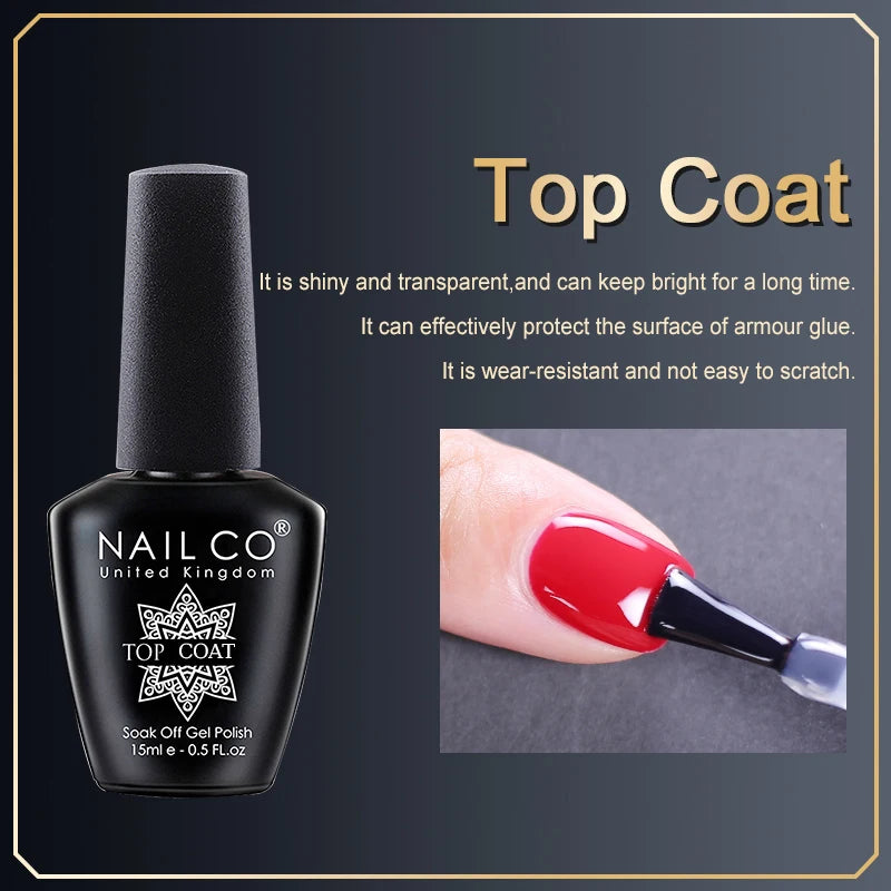 NAILCO 283Colors Gel Nail Polish Top Base Vernis Semi Permanent UV Gel Varnish Nails Art Varnish Hybrid Manicure