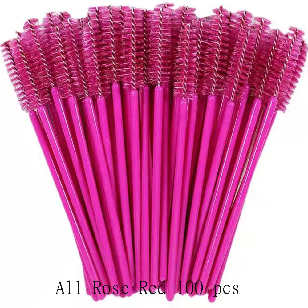 100 Pcs Disposable Eyelash Mascara Brushes for Eye Lashes Extension Eyebrow and Makeup Wholesale of Makeup Tools