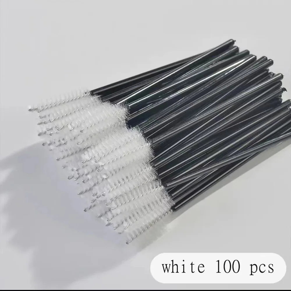 100 Pcs Disposable Eyelash Mascara Brushes for Eye Lashes Extension Eyebrow and Makeup Wholesale of Makeup Tools