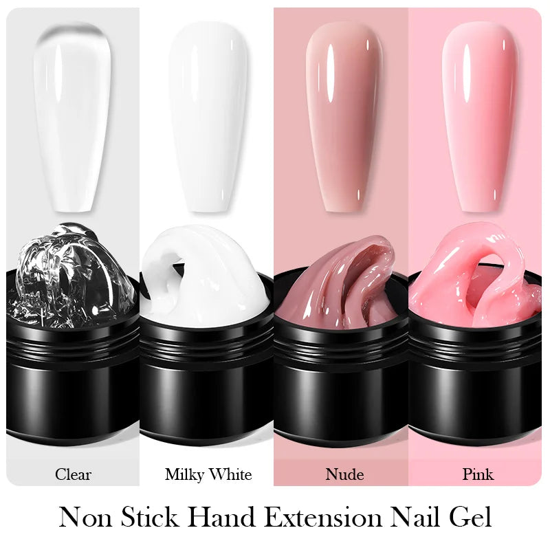 BORN PRETTY 15ml Clear Non Stick Hand Extension Gel Nail Polish 3D Multigel Carved Solid Gel For Nail Painting Carving Tools