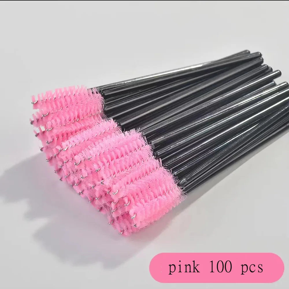 100 Pcs Disposable Eyelash Mascara Brushes for Eye Lashes Extension Eyebrow and Makeup Wholesale of Makeup Tools