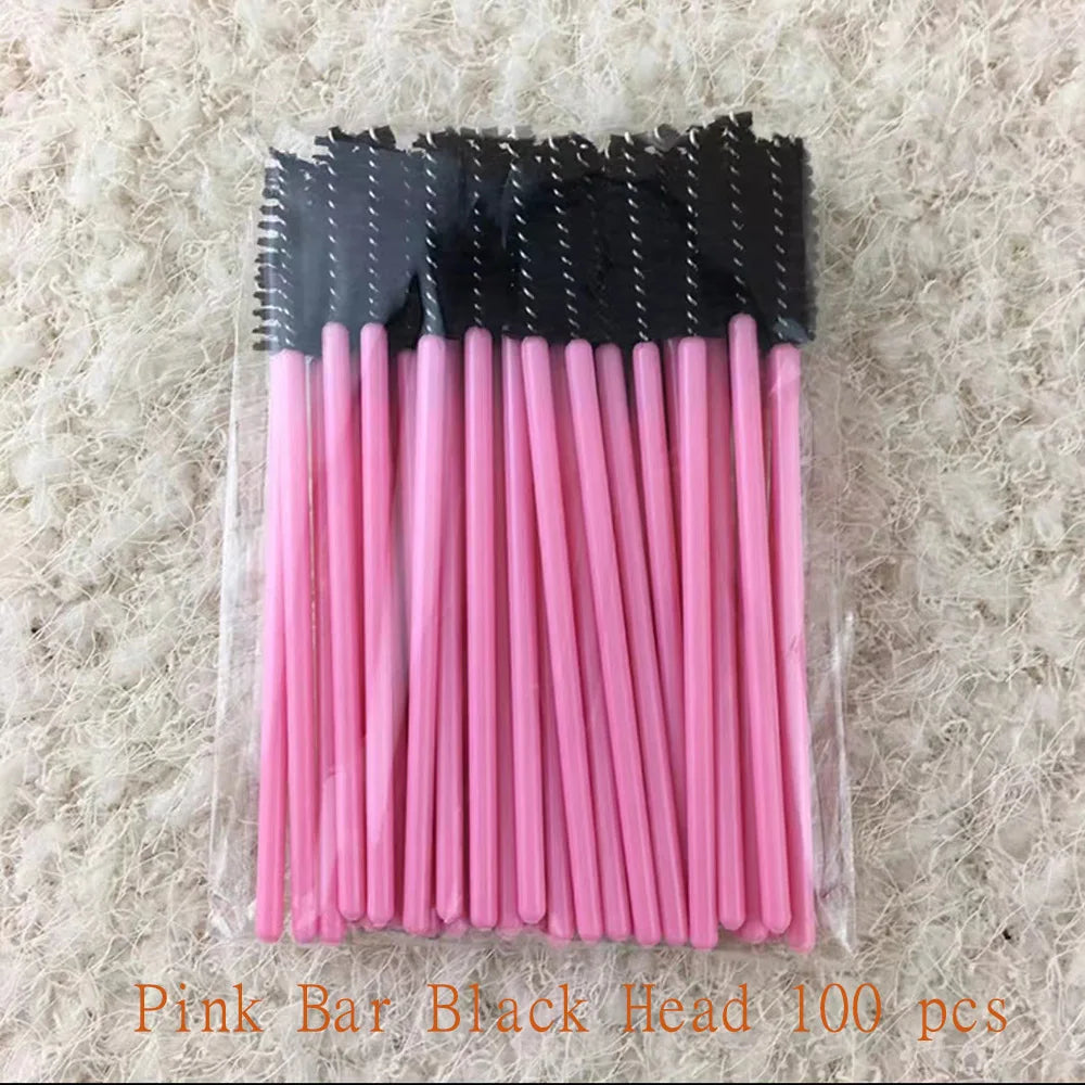 100 Pcs Disposable Eyelash Mascara Brushes for Eye Lashes Extension Eyebrow and Makeup Wholesale of Makeup Tools